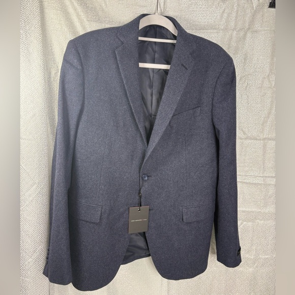 John Varvatos Men's Classic Blue- Gray Blazer 42R NWT